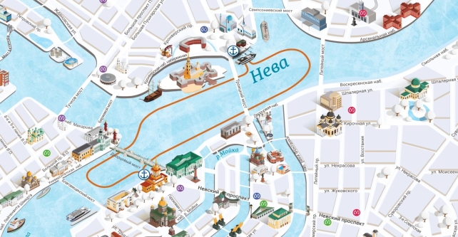 Winter Petersburg from the Neva River