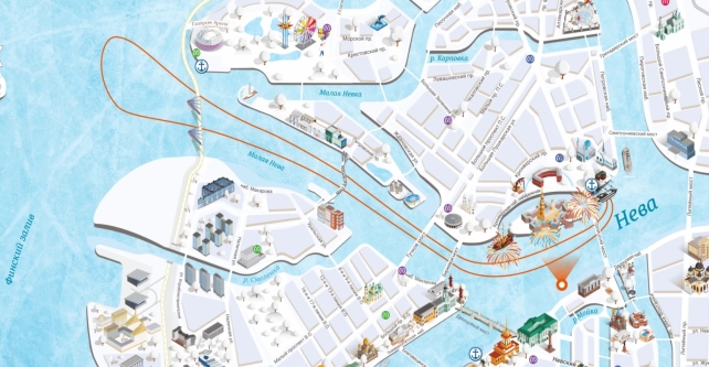 Салют 27 января на судне на воздушной подушке